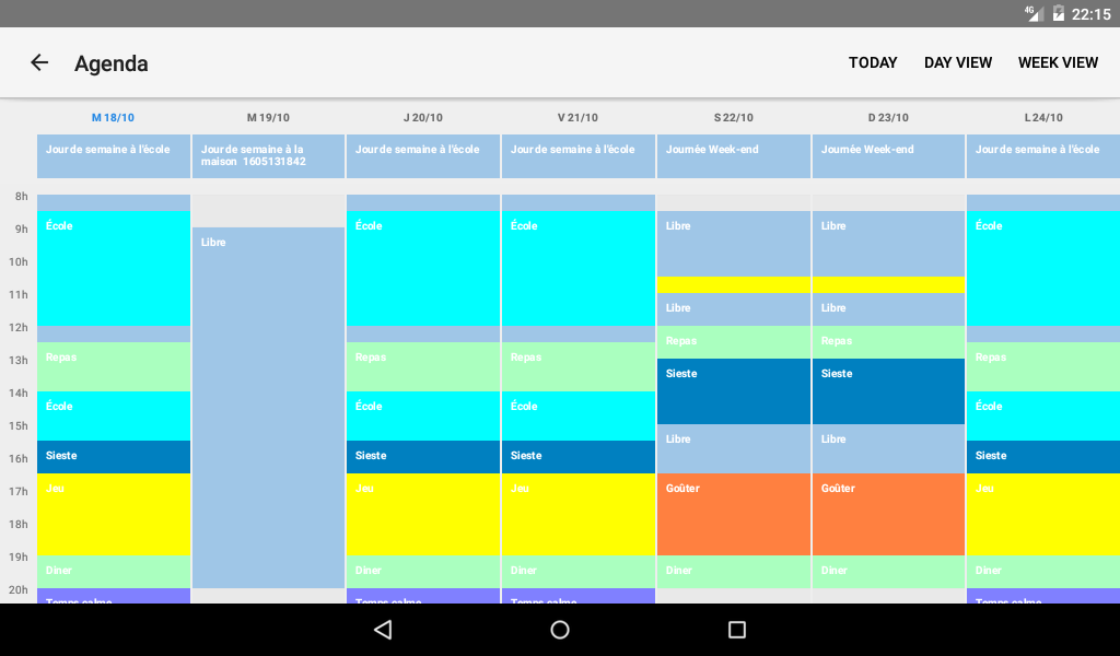 Android Agenda Screenshot