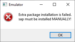 Extra package installation is failed. sap must be installed MANUALLY
